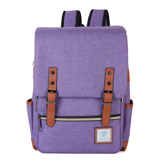 Slim Backpack ,College, School and Business Fits 15-inch Laptop-Purple